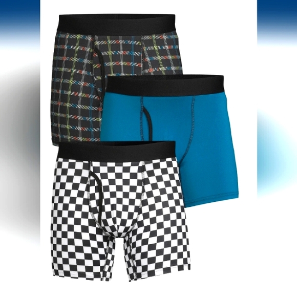 No Boundaries Men's Stretch Boxer Briefs 3-Pk Size 3XL (48-50) NWT  Multi Color - Picture 1 of 5